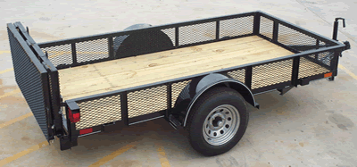 Single Axle Bi-Fold Ramp Gate Trailer